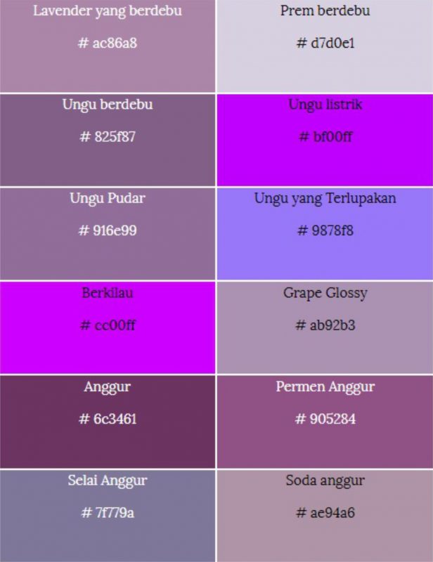 Detail Warna Lavender Adalah Nomer 8