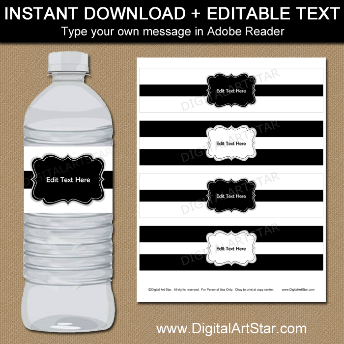 Detail Water Bottle Tag Template Nomer 17