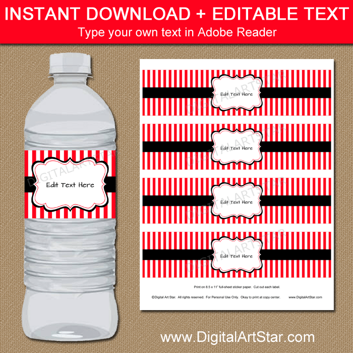 Detail Water Bottle Tag Template Nomer 33