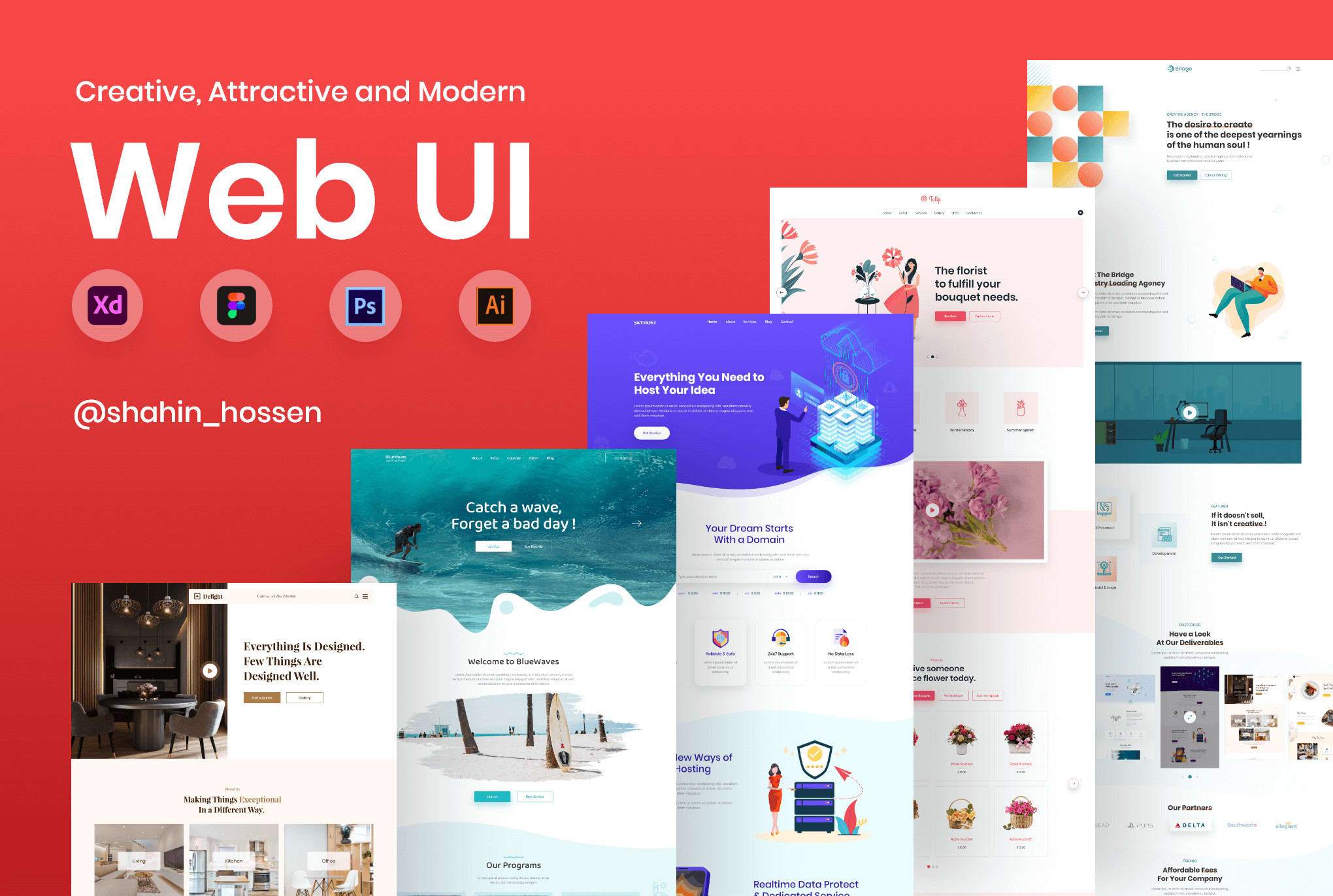 Detail Web Design Template Xd Nomer 2