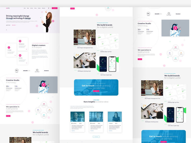 Detail Web Design Template Xd Nomer 3