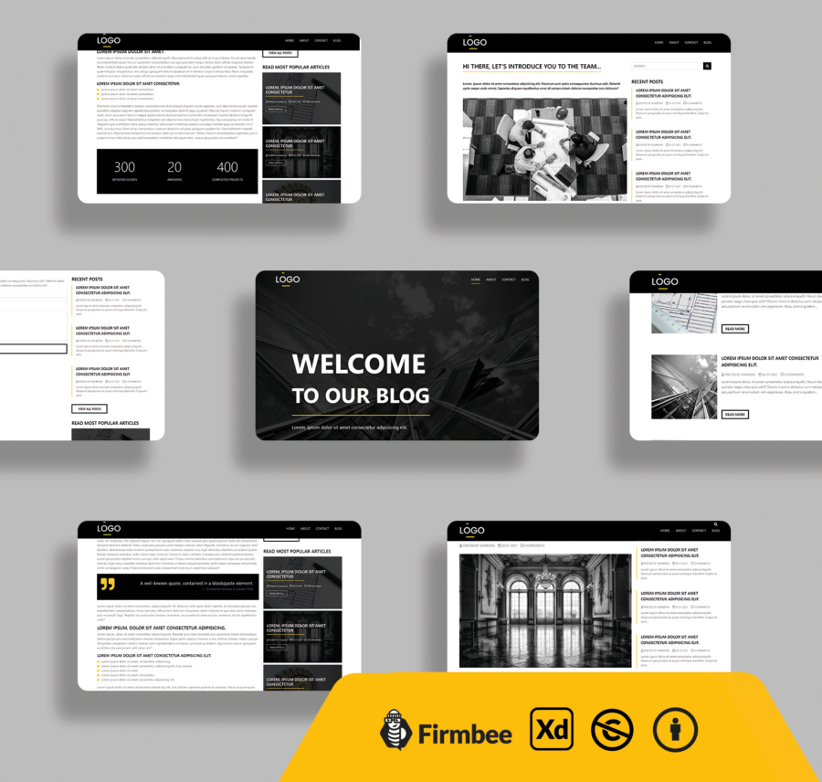 Detail Web Design Template Xd Nomer 33
