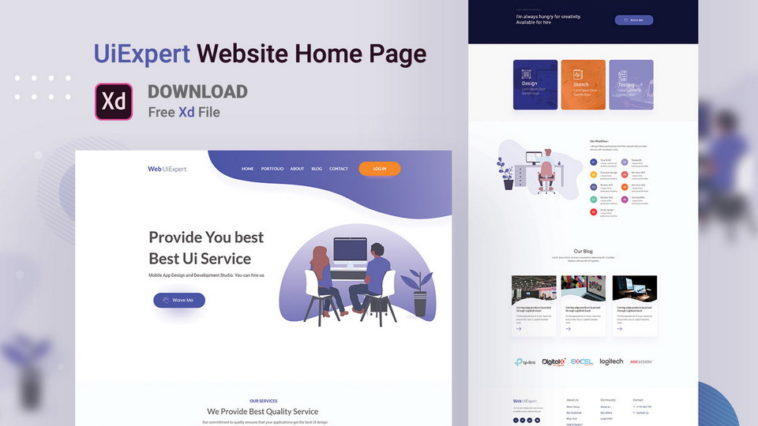Detail Web Design Template Xd Nomer 4