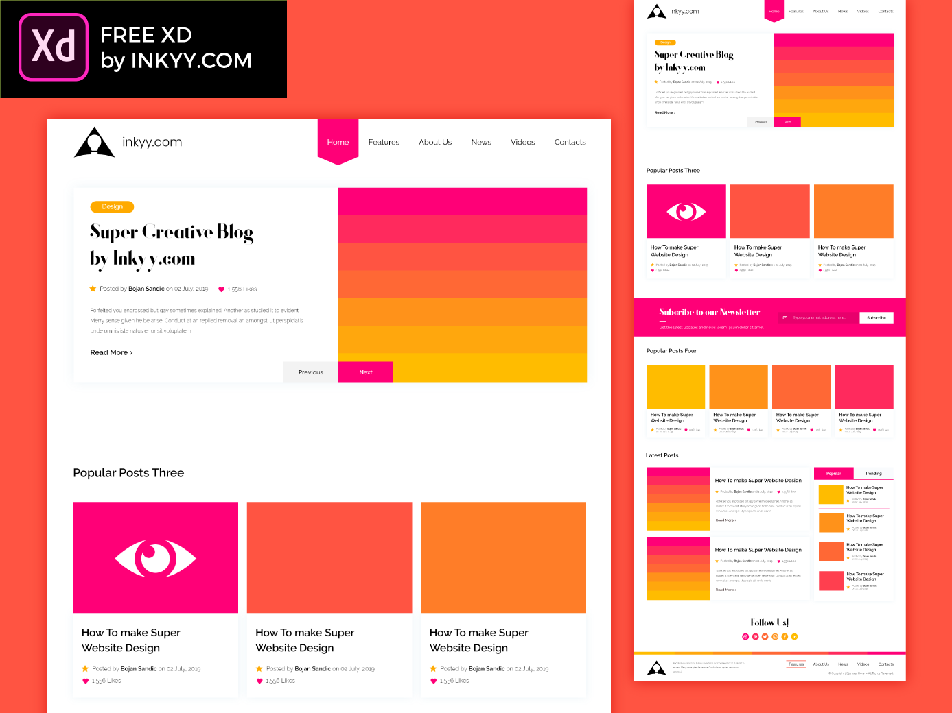 Detail Web Design Template Xd Nomer 41