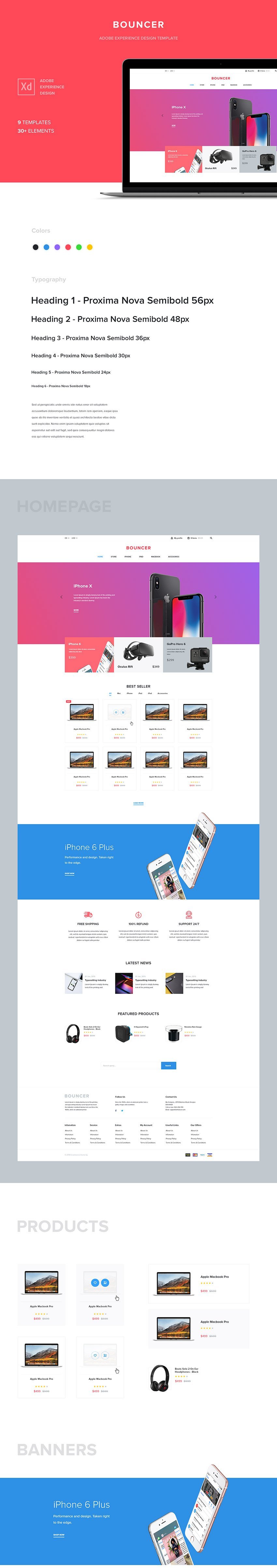 Detail Web Design Template Xd Nomer 44