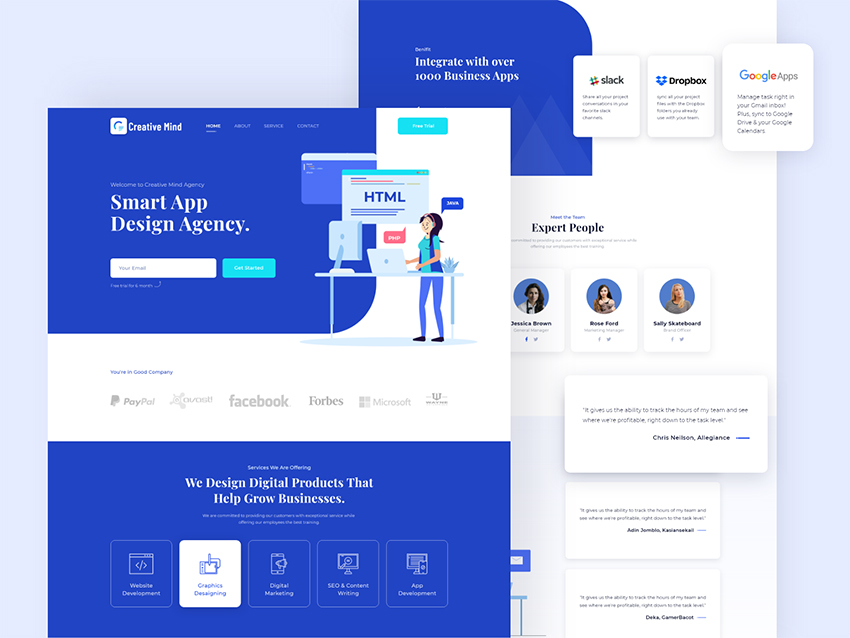 Detail Web Design Template Xd Nomer 7