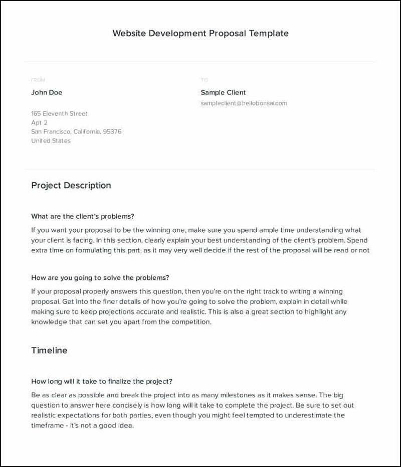 Detail Web Development Proposal Template Nomer 19