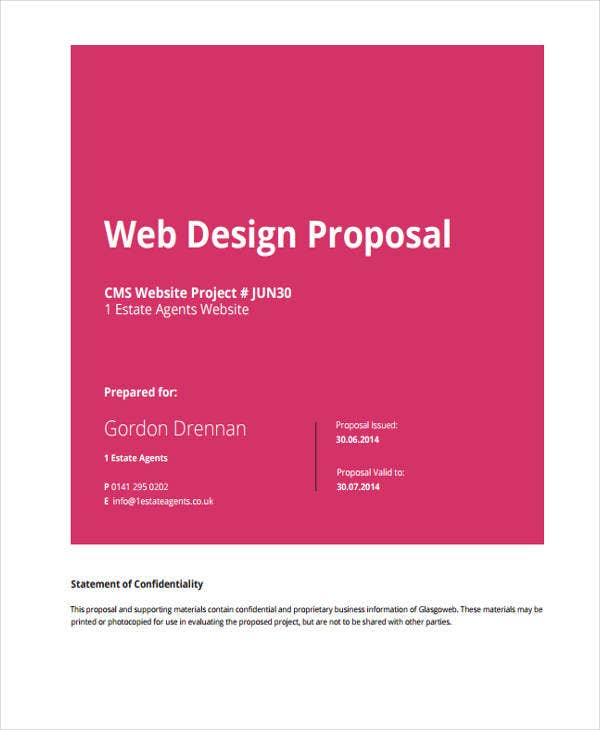 Detail Web Development Proposal Template Nomer 30