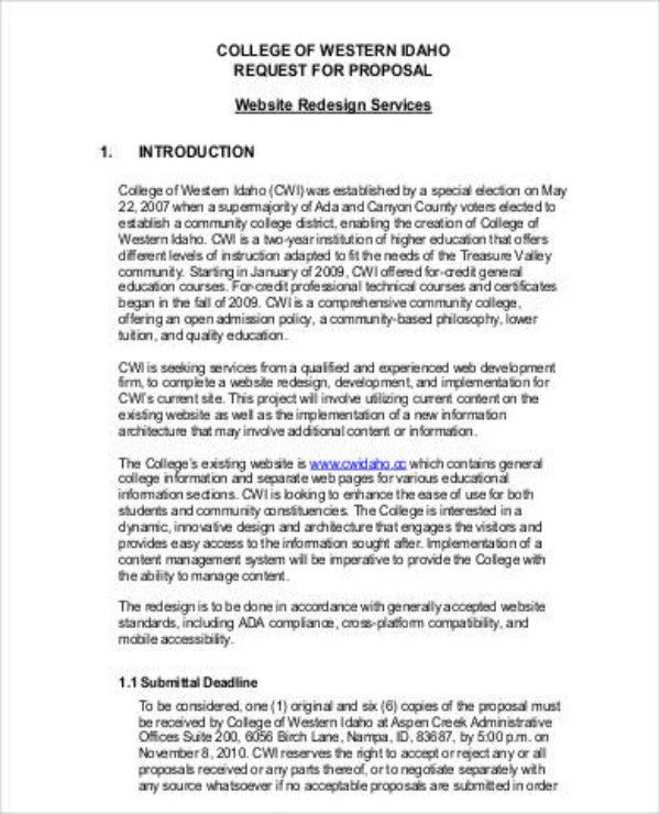 Detail Web Development Proposal Template Nomer 33