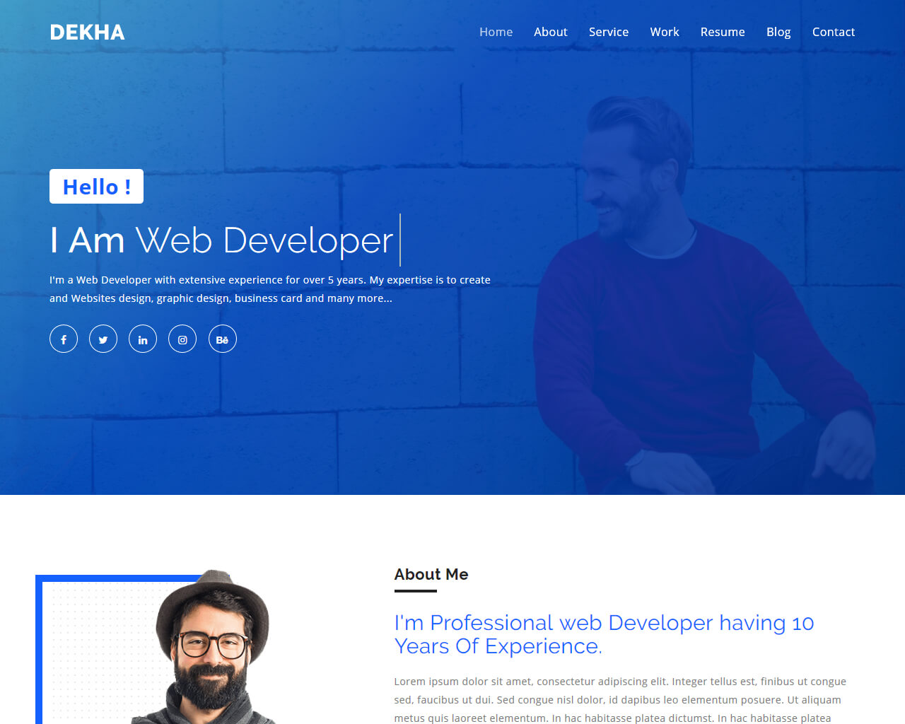 Detail Web Portfolio Template Nomer 18