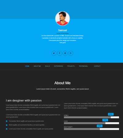 Detail Web Portfolio Template Nomer 27