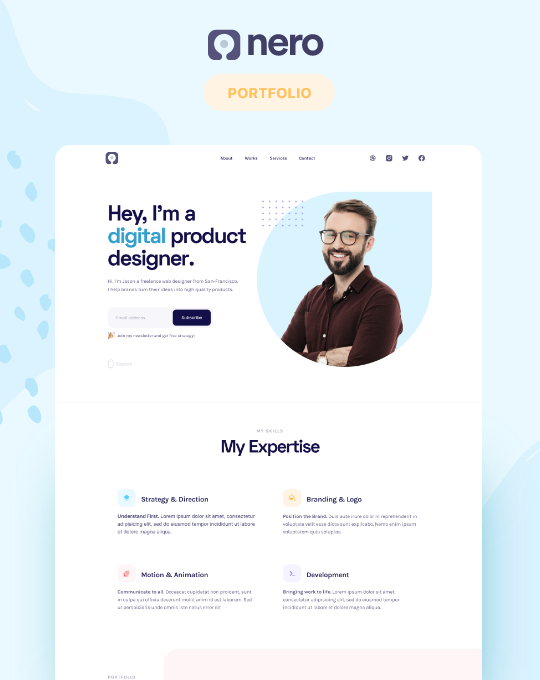 Detail Web Portfolio Template Nomer 10