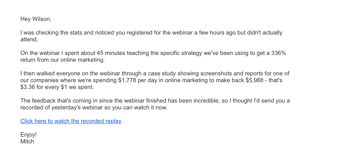 Webinar Follow Up Email Template - KibrisPDR