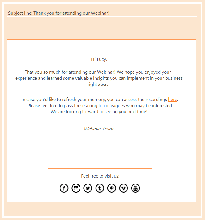 Detail Webinar Follow Up Email Template Nomer 8