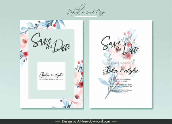 Detail Wedding Card Template Photoshop Nomer 2