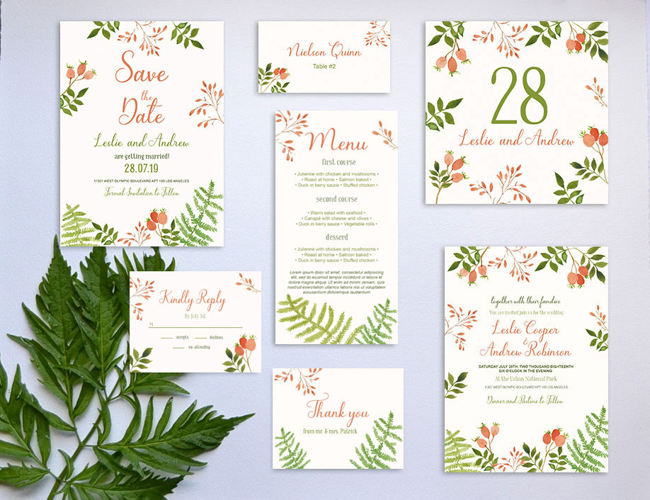 Detail Wedding Card Template Photoshop Nomer 14