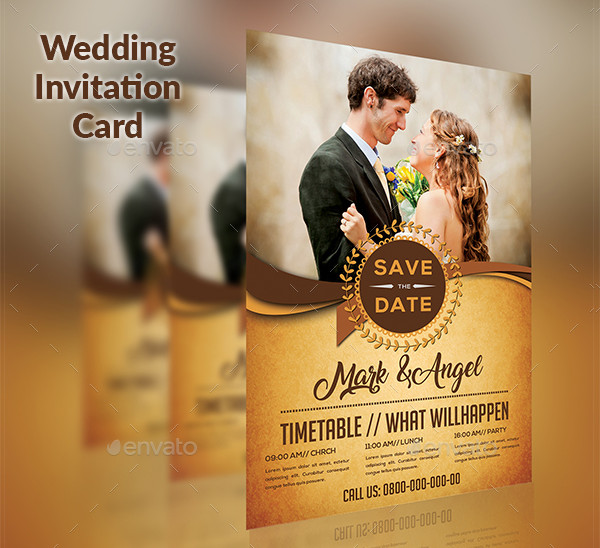 Detail Wedding Card Template Photoshop Nomer 22