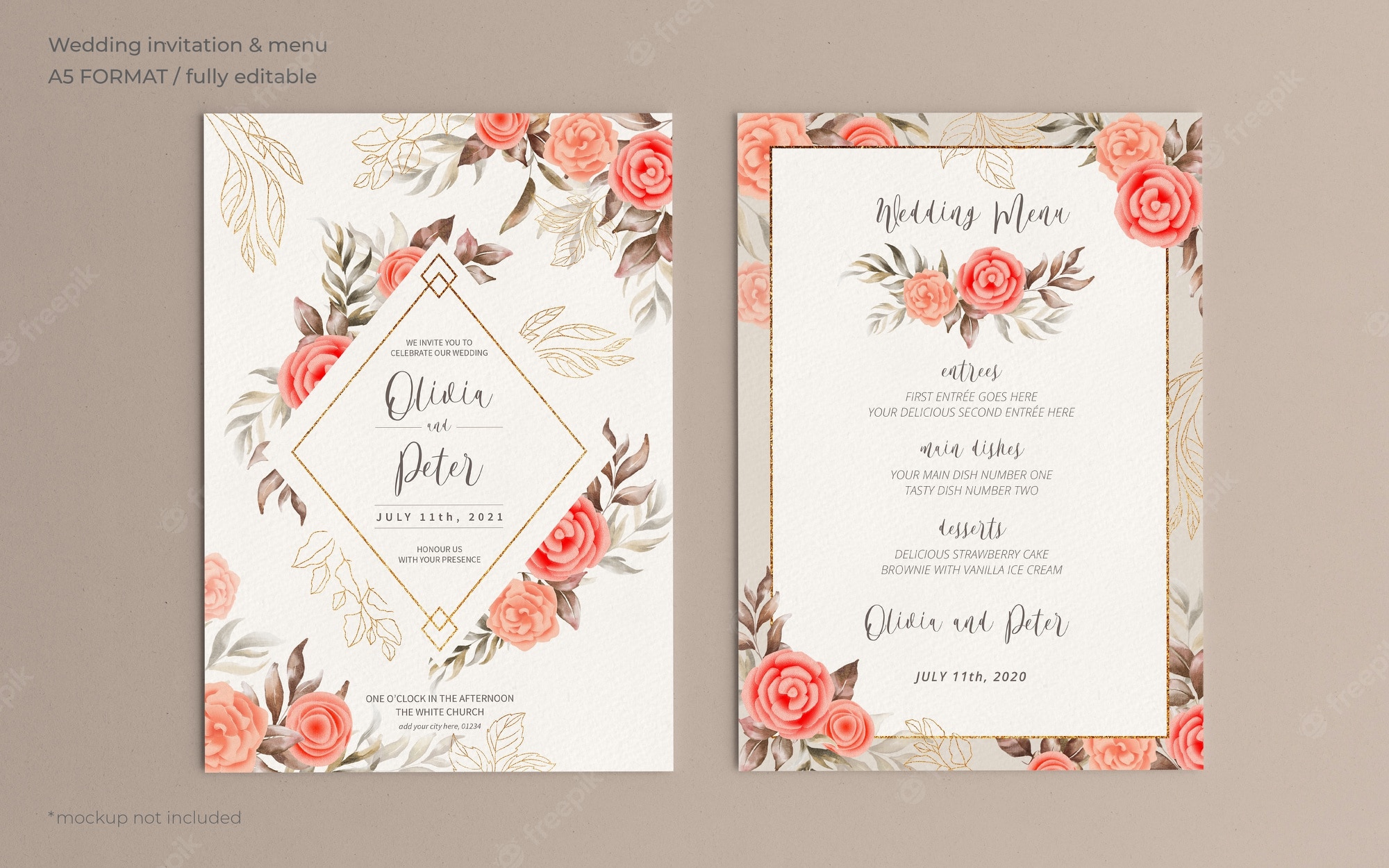 Detail Wedding Card Template Photoshop Nomer 4