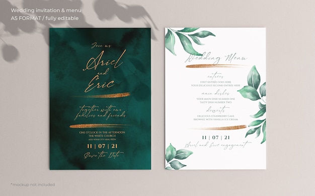 Detail Wedding Card Template Photoshop Nomer 51