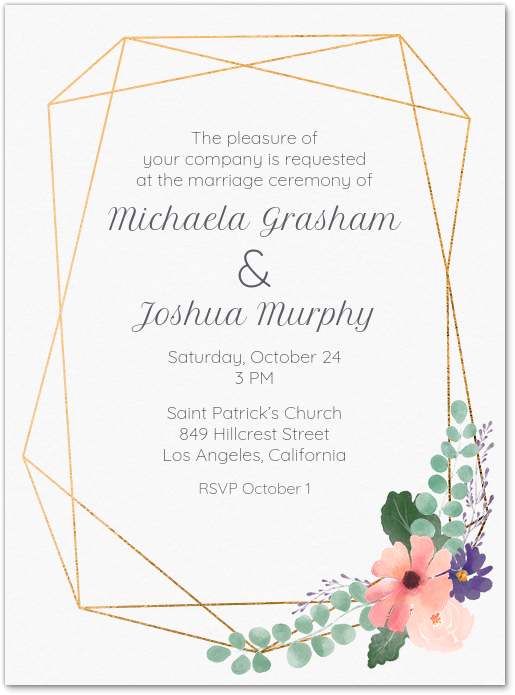 Detail Wedding Evite Template Nomer 4