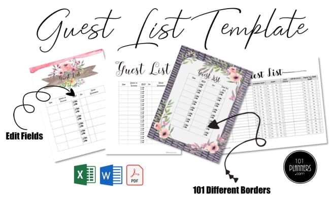 Detail Wedding Guest Book Template Free Download Nomer 17