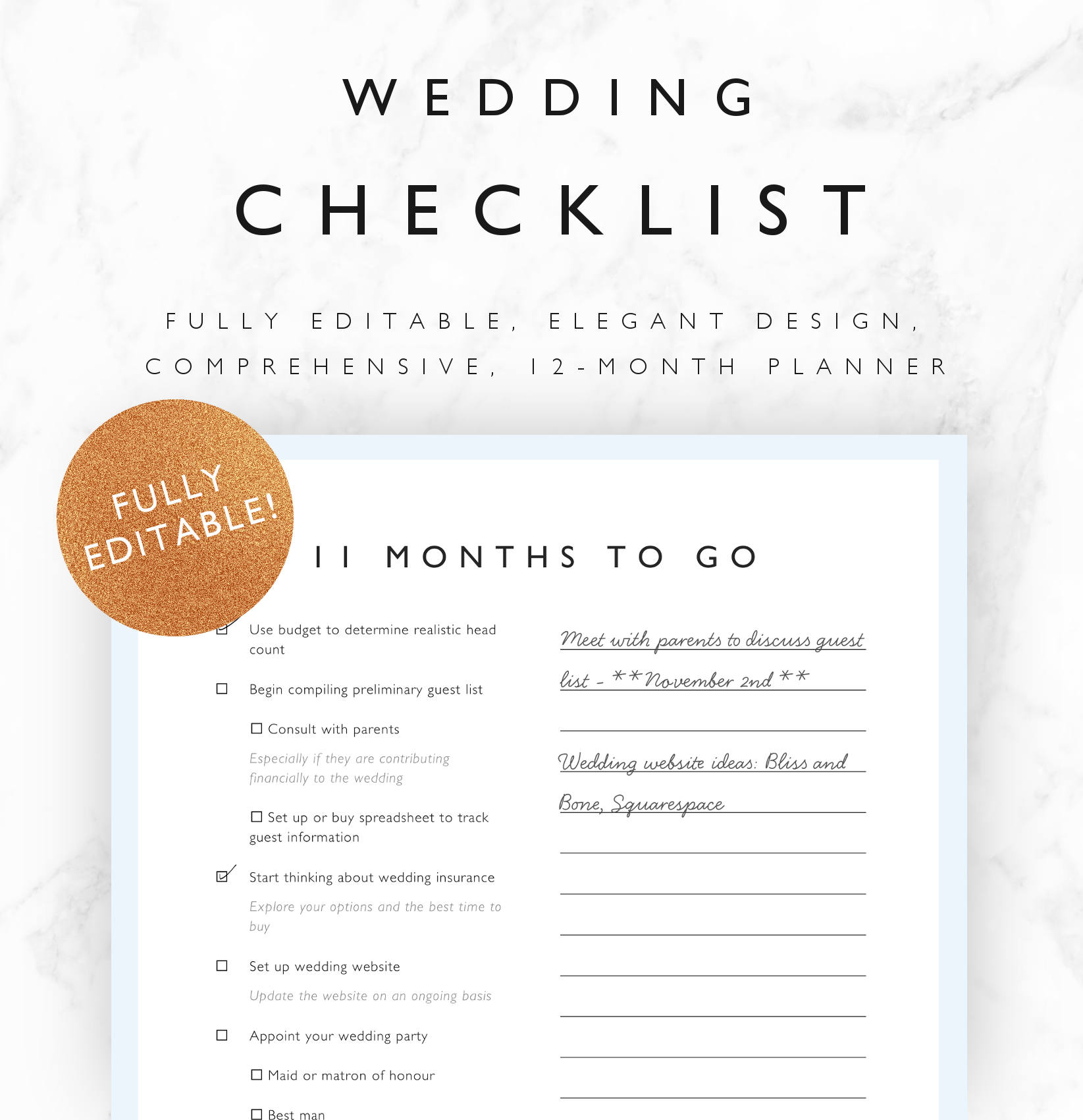 Detail Wedding Guest List Template Microsoft Word Nomer 30