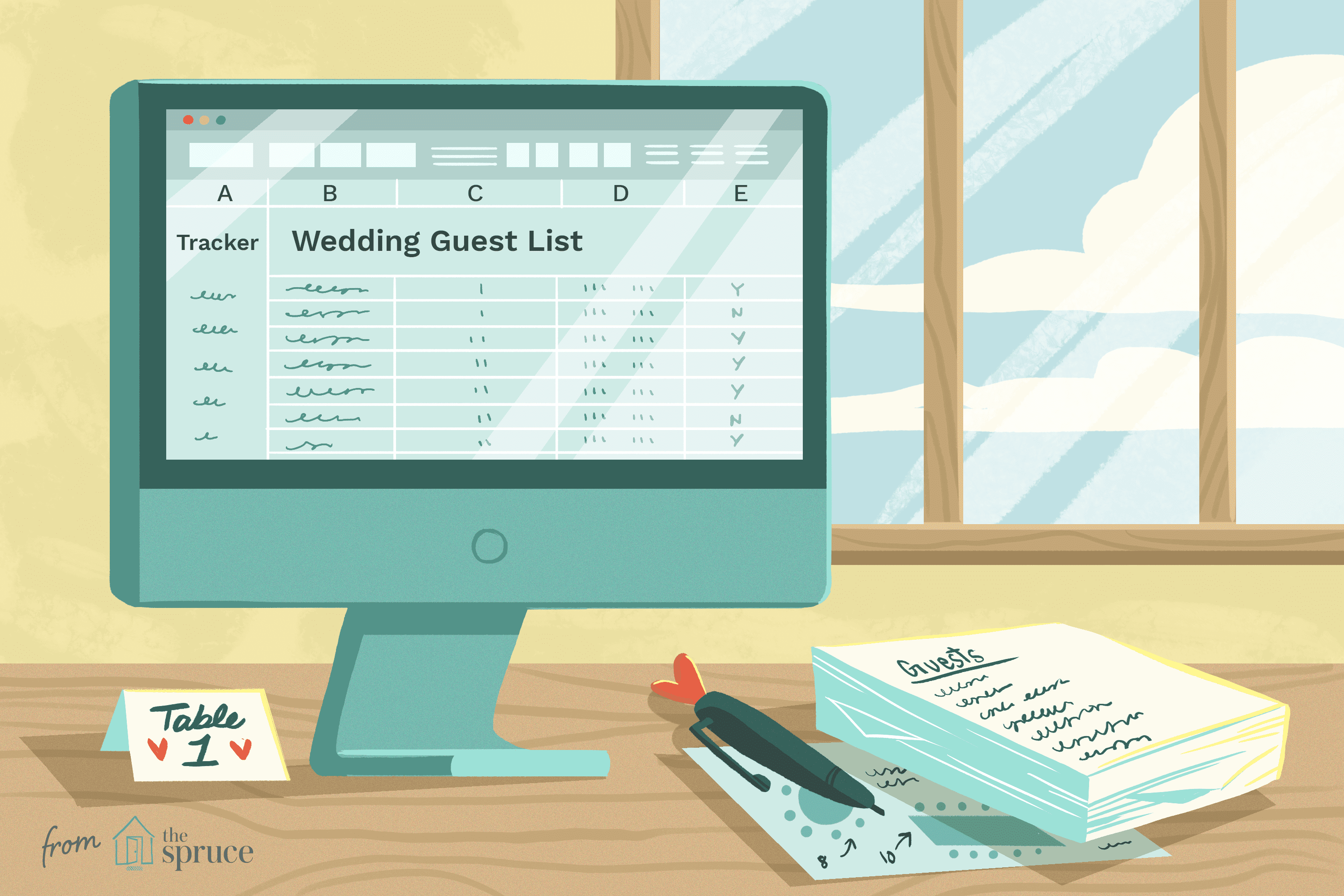 Detail Wedding Guest List Template Microsoft Word Nomer 53