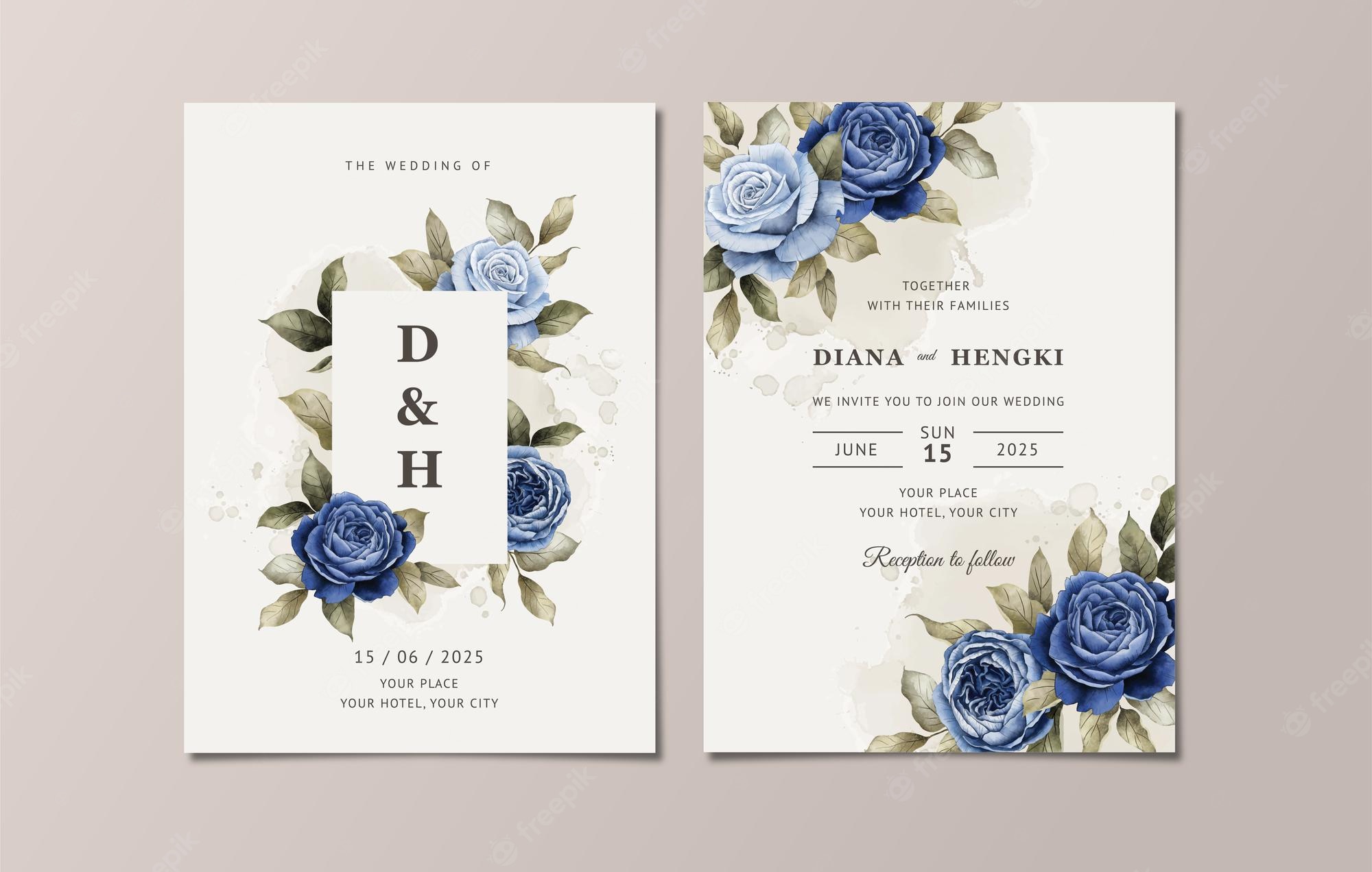 Detail Wedding Invitation Background Template Nomer 21