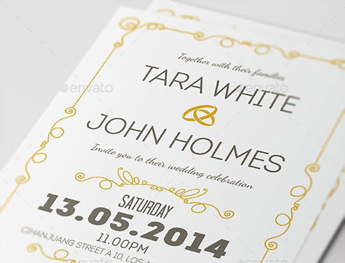 Detail Wedding Invitation Template Psd Nomer 35