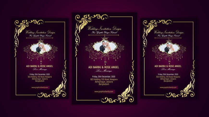 Detail Wedding Invitation Template Psd Nomer 40