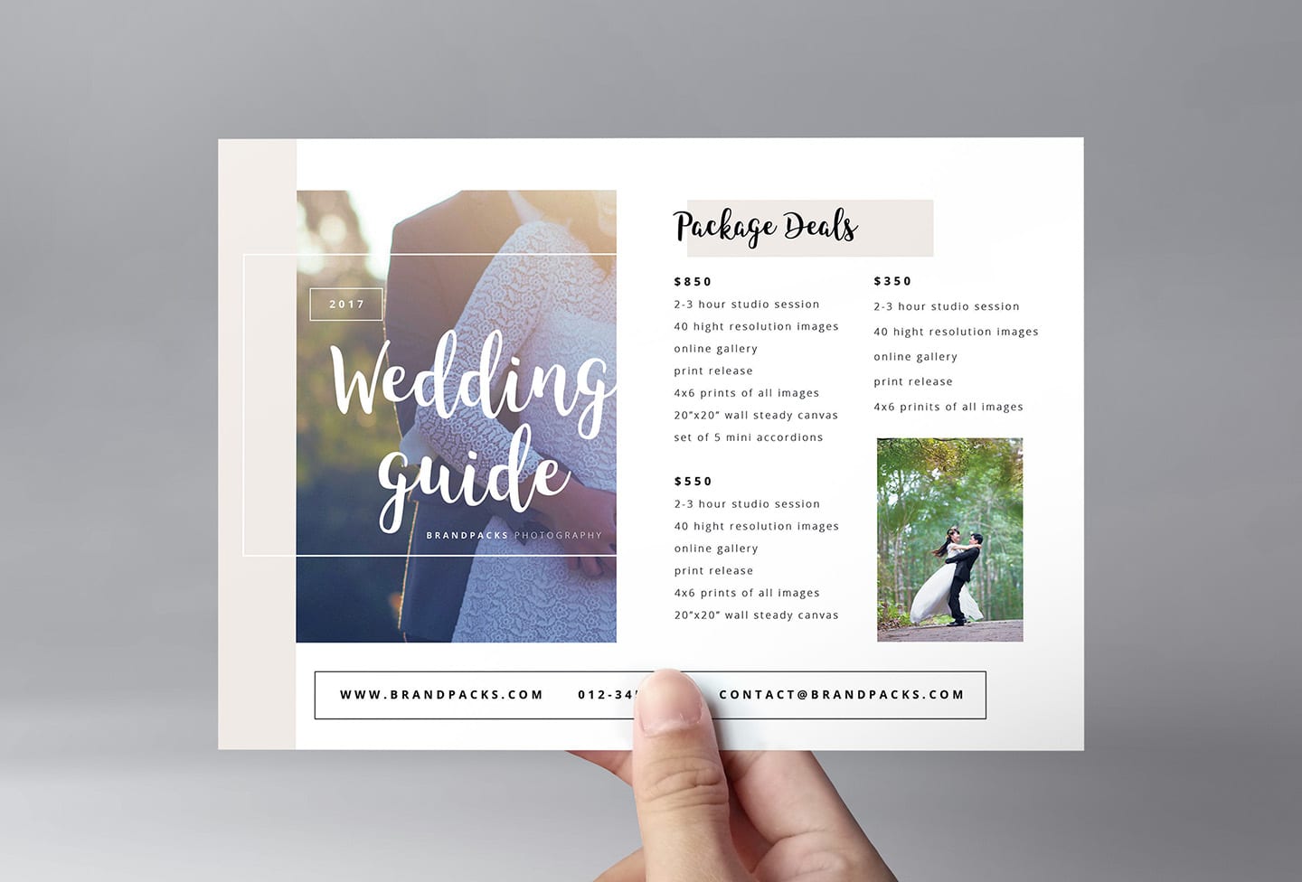 Detail Wedding Photography Flyer Template Nomer 2