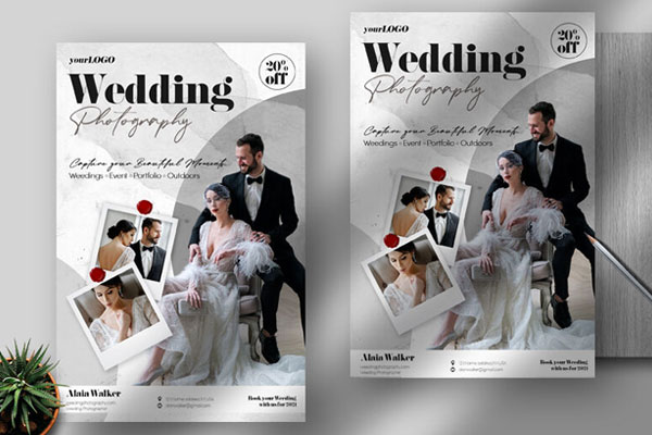 Detail Wedding Photography Flyer Template Nomer 14