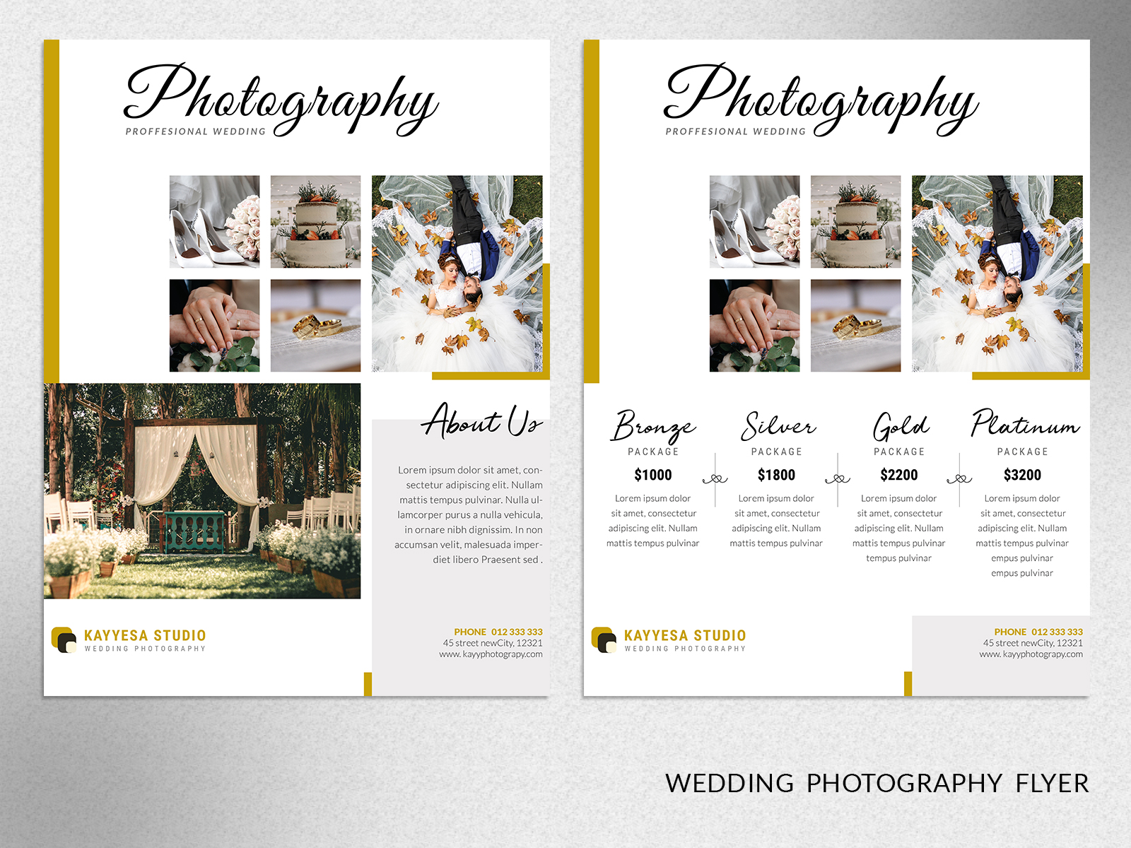 Detail Wedding Photography Flyer Template Nomer 15