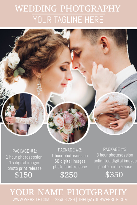 Detail Wedding Photography Flyer Template Nomer 41