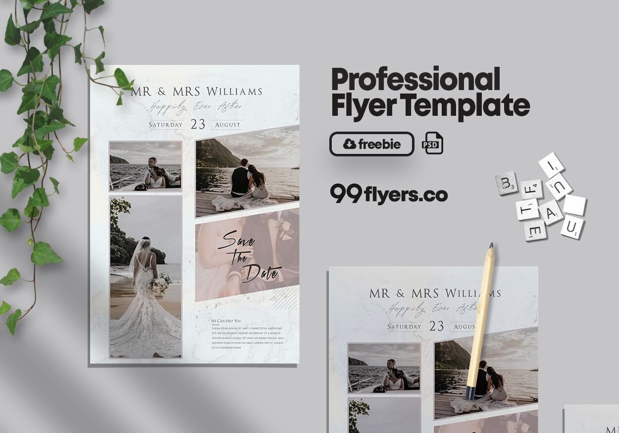 Detail Wedding Photography Flyer Template Nomer 52