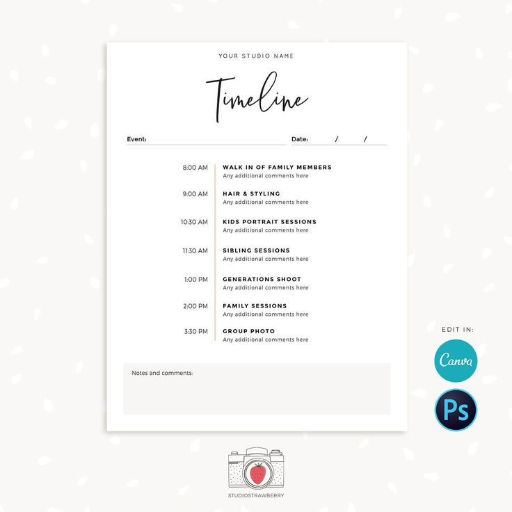 Detail Wedding Photography Timeline Template Nomer 17