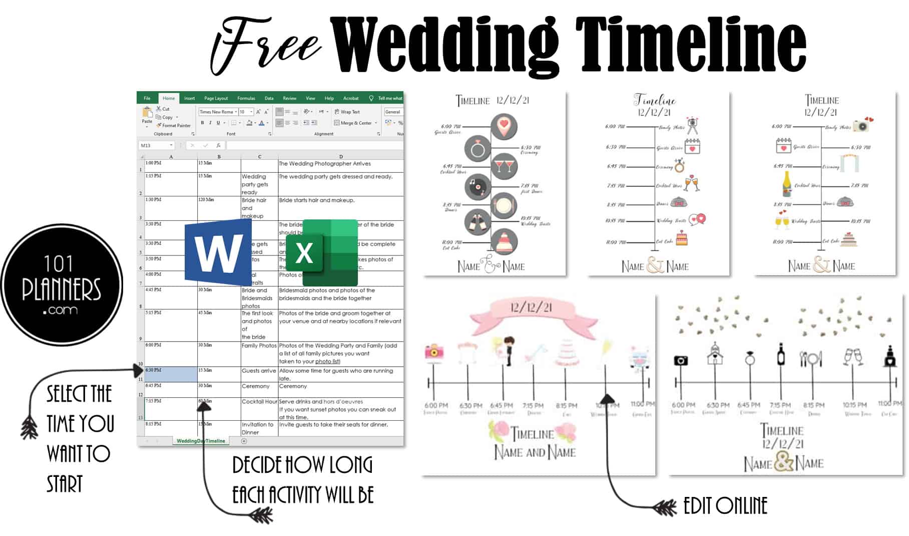 Detail Wedding Photography Timeline Template Nomer 32