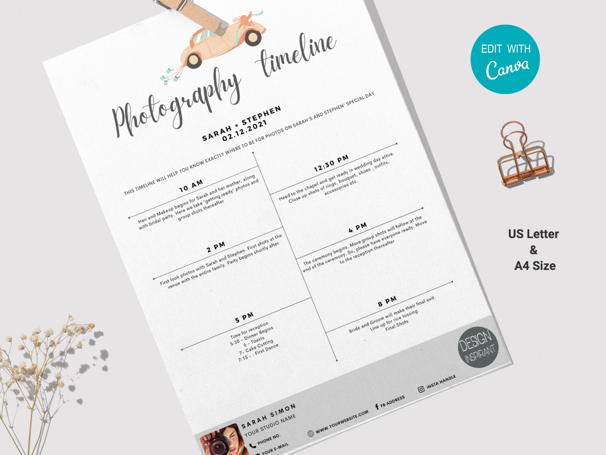 Detail Wedding Photography Timeline Template Nomer 36