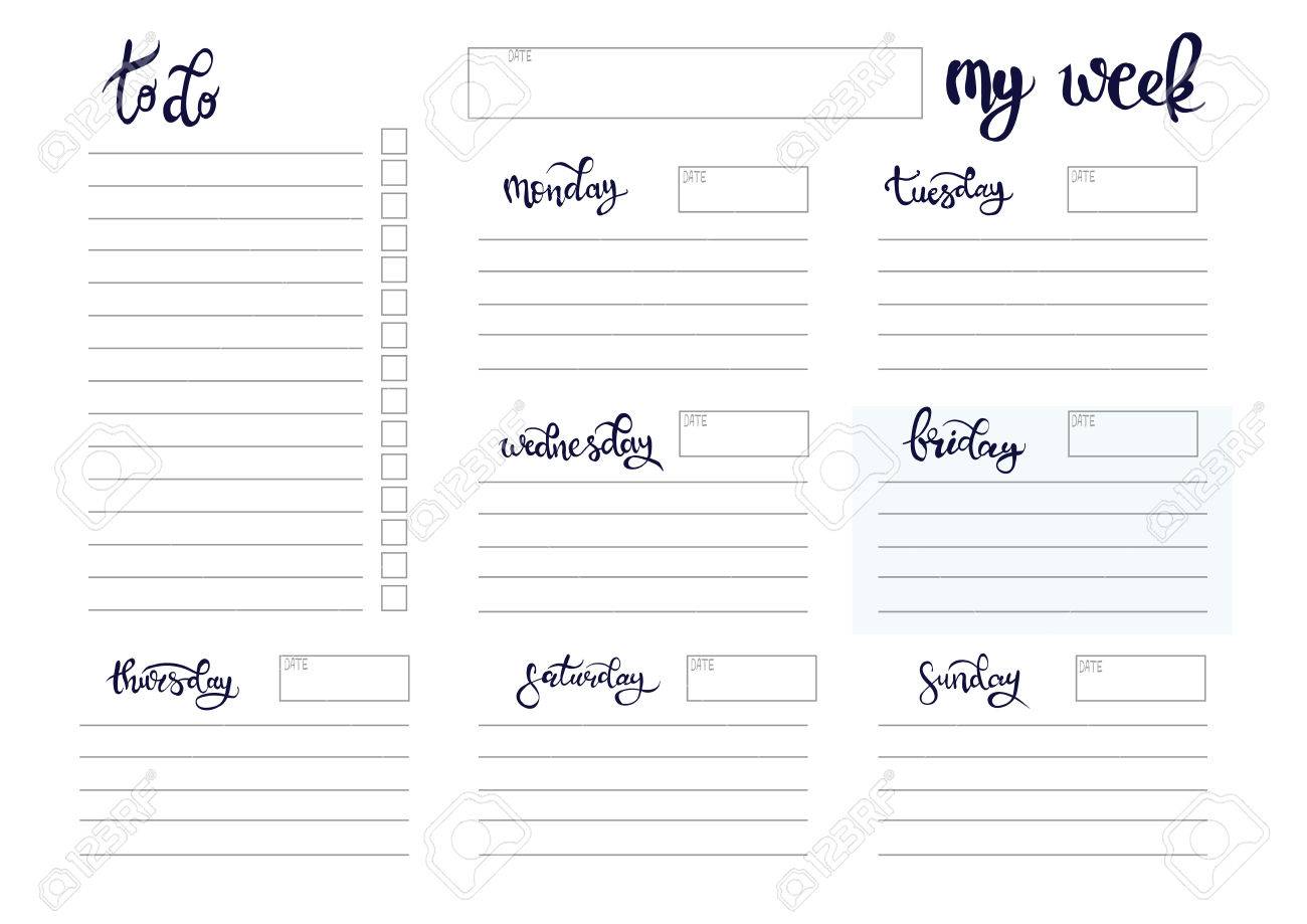 Detail Weekly Journal Template Nomer 22