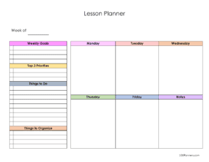 Detail Weekly Lesson Plan Template Doc Nomer 13