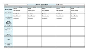 Detail Weekly Lesson Plan Template Doc Nomer 18