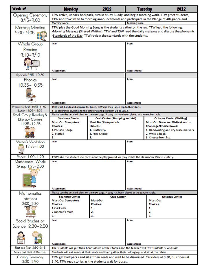 Detail Weekly Lesson Plan Template Doc Nomer 36