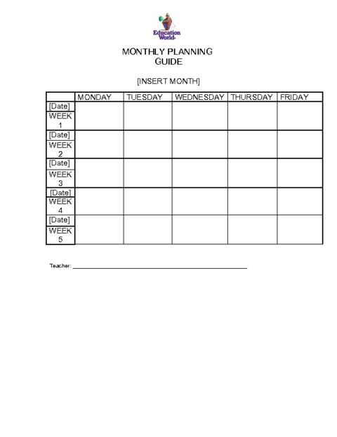 Detail Weekly Lesson Plan Template Doc Nomer 44