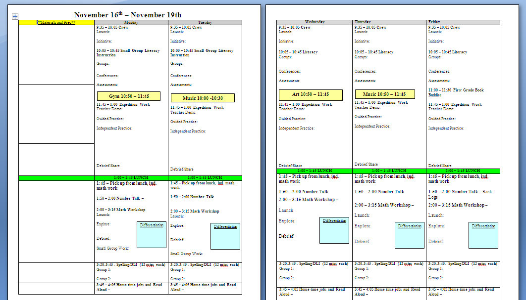 Detail Weekly Lesson Plan Template Doc Nomer 54