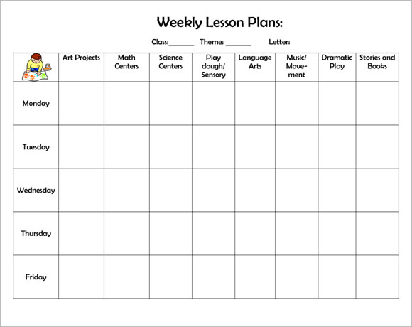 Detail Weekly Lesson Plan Template Doc Nomer 9