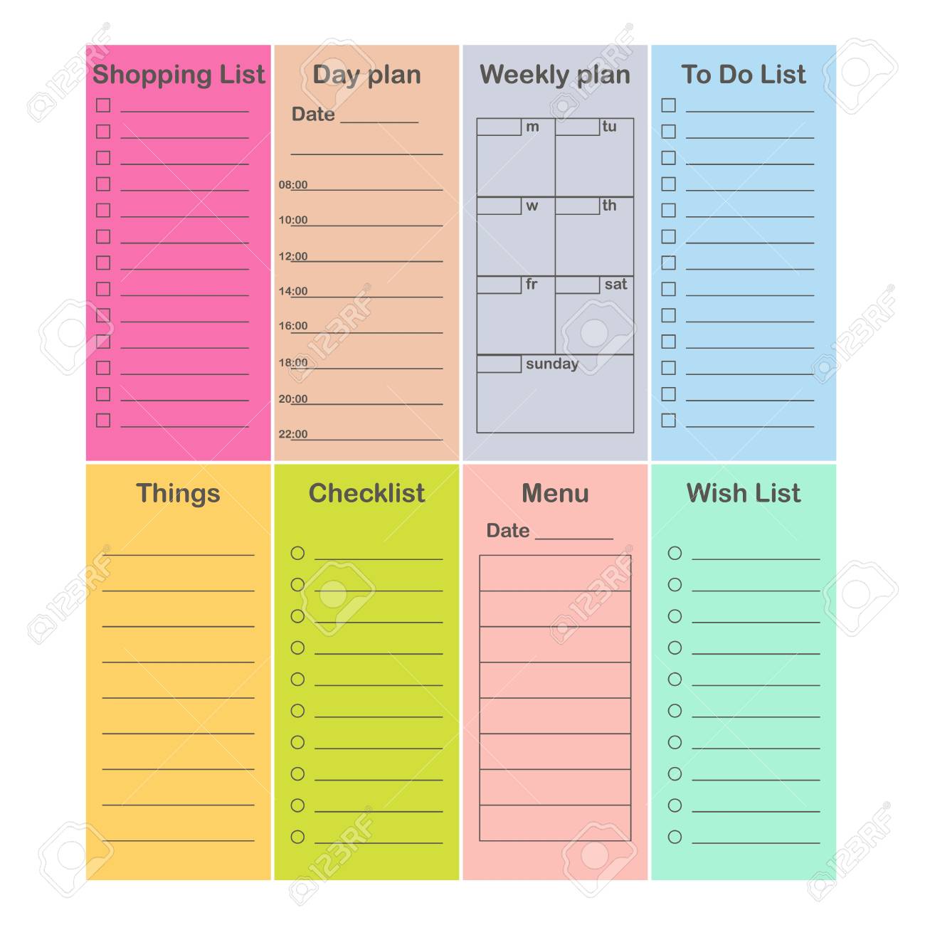 Detail Weekly Planner Template 2019 Nomer 23