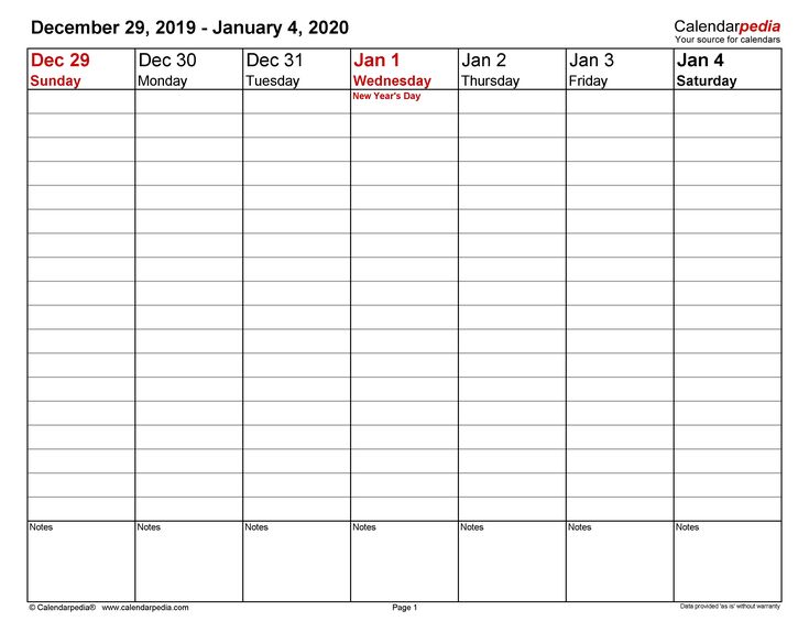 Detail Weekly Planner Template 2019 Nomer 37