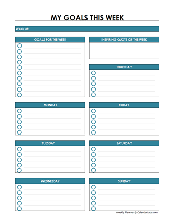 Detail Weekly Planner Template Nomer 4