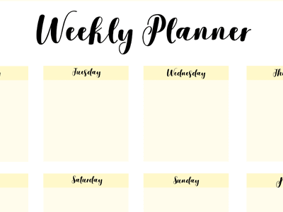 Detail Weekly Planner Template Nomer 34