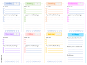 Detail Weekly Planner Template Nomer 47
